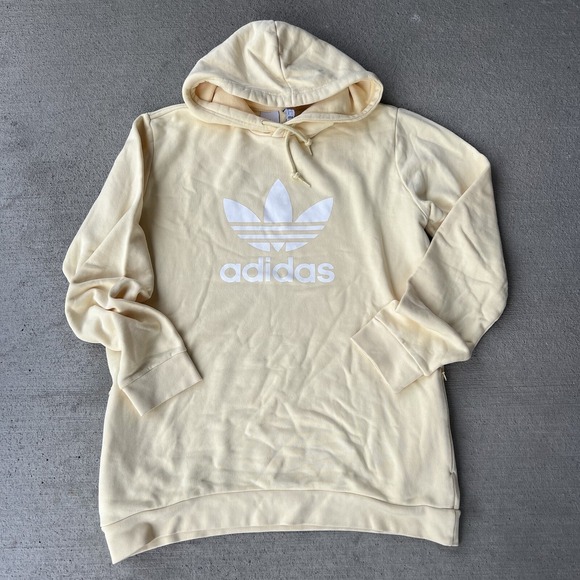 adidas Other - adidas originals men's trefoil pale yellow hoodie size L  b3